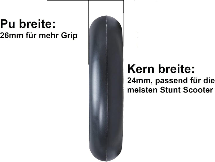 Blunt Hollow Core Stunt-Scooter Wheel Park I Trick I Tret I Roller I Ersatz I Rad I Rolle IAluminium