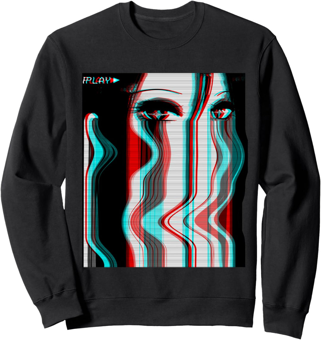 Sad Anime Girl Eboy Egirl Harajuku Vaporwave Aesthetic Otaku Sweatshirt
