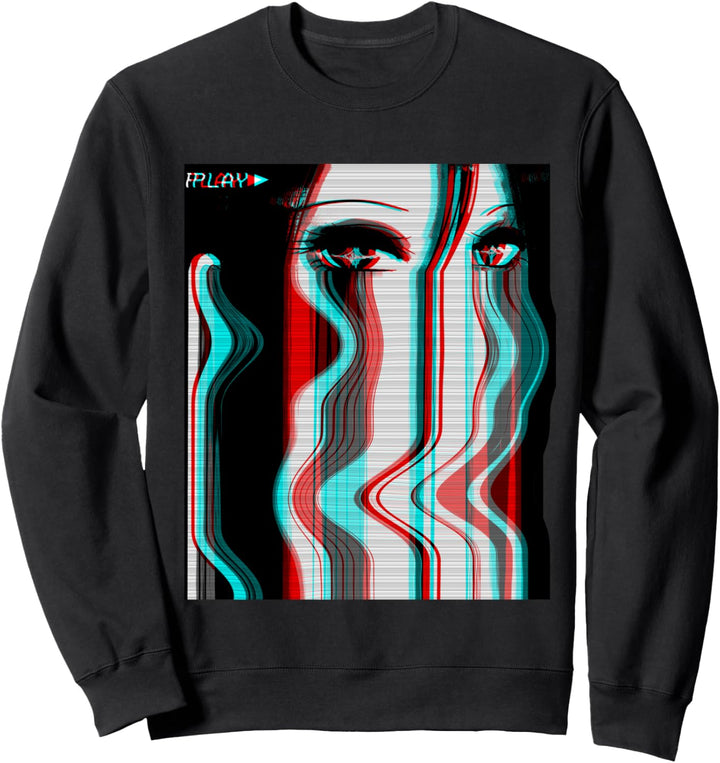 Sad Anime Girl Eboy Egirl Harajuku Vaporwave Aesthetic Otaku Sweatshirt