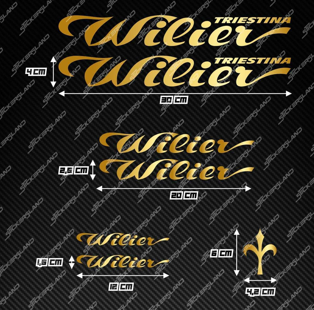 Stickersland® Aufkleber-Set kompatibel mit Rahmen Wilier MTB Mountainbike und Helm | Aufkleber-Aufkl