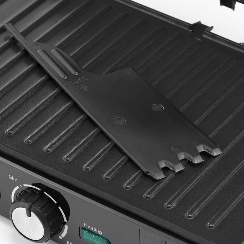 Monzana Kontaktgrill XXL 2200W 180°C Klappbar Antihaftbeschichtung Edelstahl BPA frei Tischgrill Pan