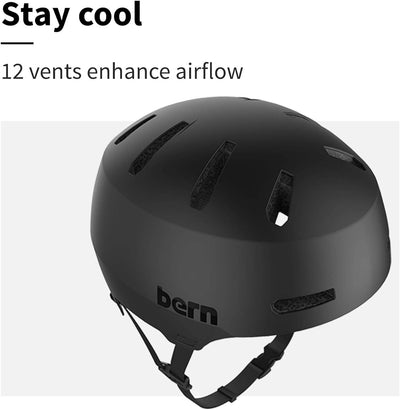 Bern Unisex Macon 2.0 Fahrradhelm, Schwarz, Grösse L