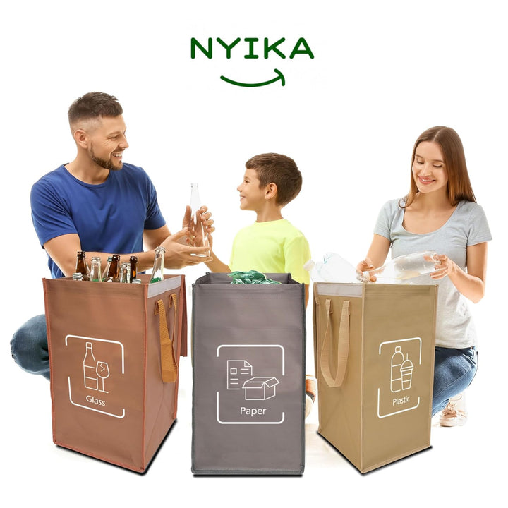 NYIKA Recycling System - Altglas Sammelbehälter - Pfandflaschen Aufbewahrung - Leergut Sammelbehälte