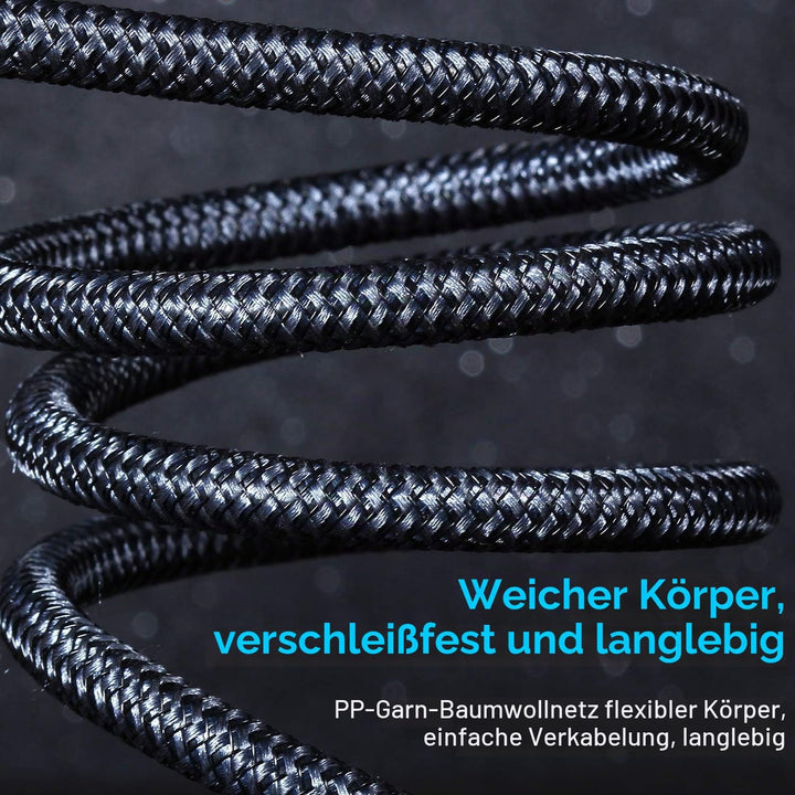 Twozoh 4K HDMI Kabel 10M, HighSpeed 18Gbps HDMI auf HDMI Kabel, geflochtenes 2.0 HDMI-Kabel Kompatib