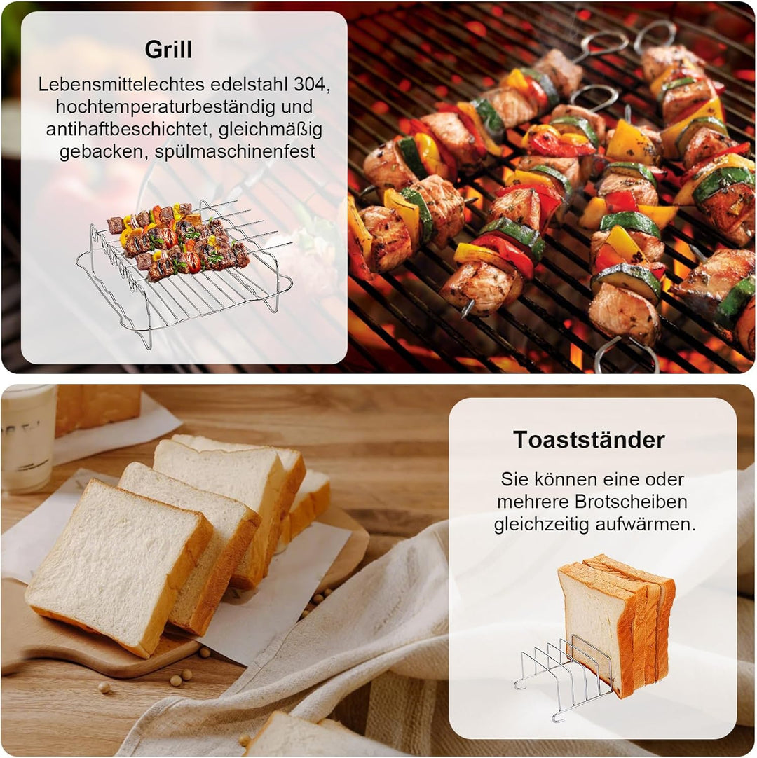 Silikonform Heissluftfritteuse für Philips HD9270/90, 19 Stück Airfryer Silikonform Set für Philips