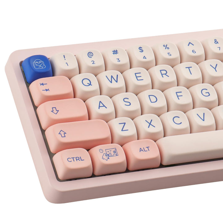 Sunzit Keycaps 148 Tasten PBT Keycaps Set MOA Profil Dye-Sub Niedliche rosa Keycaps Tastenkappen für
