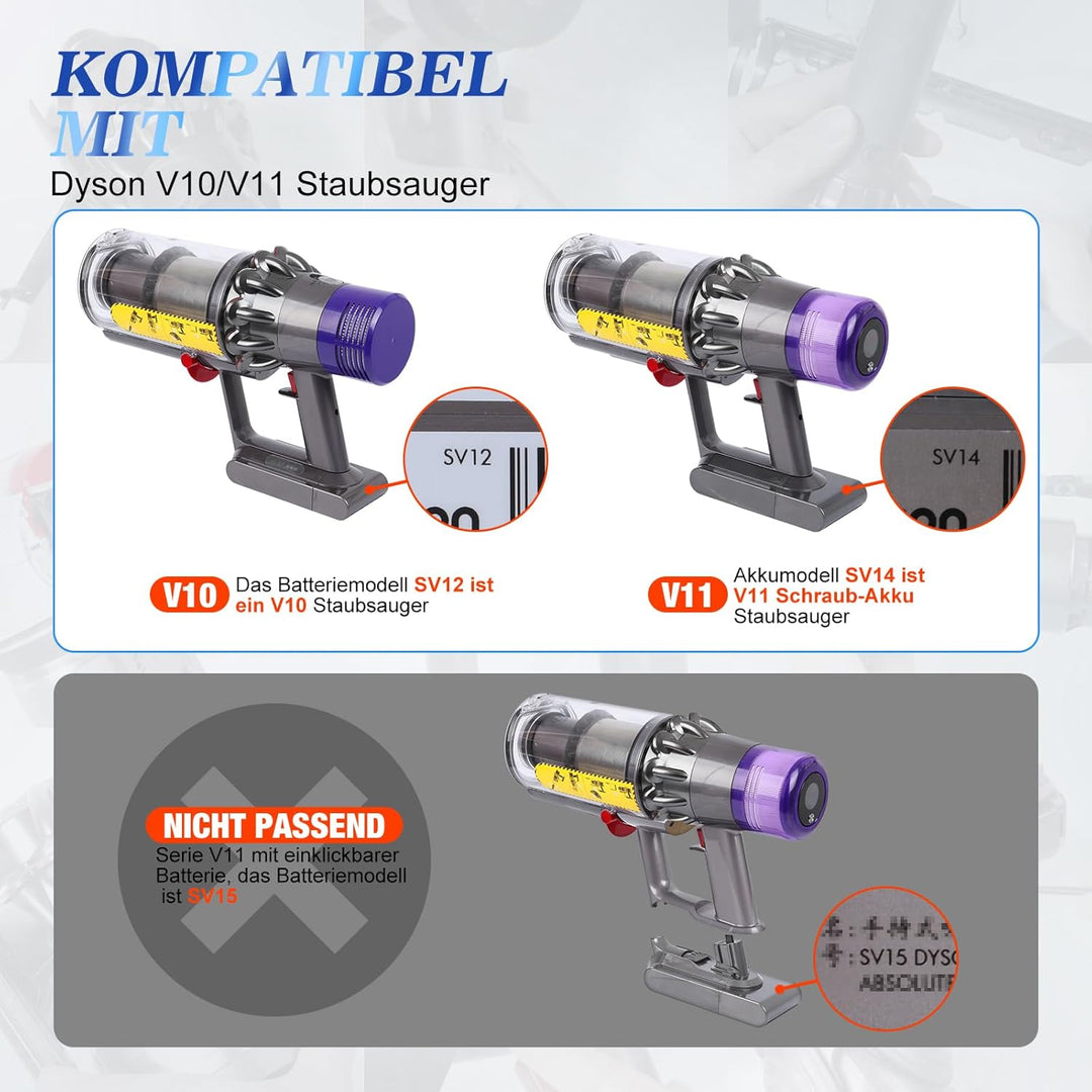 2 Stück V11 V10 Schalter Verstärkt, Metall Ersatzteile Trigger Reparieren Knopf für Dyson SV12 SV14