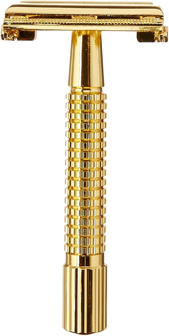 Golddachs Doppelklingen-Rasierer, gold
