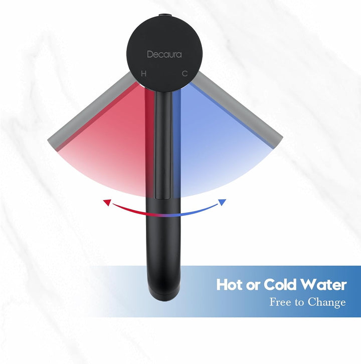 Decaura Wasserhahn Bad Hoch mit G1' 1/4 pop-up Ablauf, Mischbatterie Aufsatzwaschbecken mit pop up V