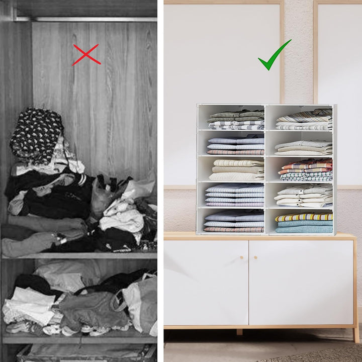 Modulares Regal, Kleiderorganizer für Schrank, Regal für Zimmer, Flur. Aufbewahrungsregal für Zuhaus
