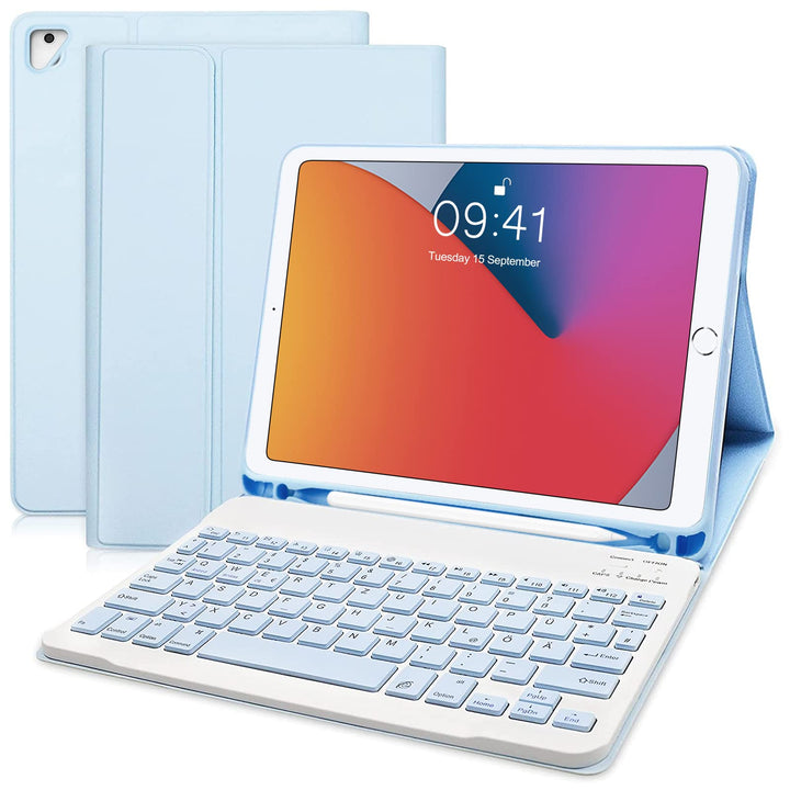 iPad 6/5.Generation Hülle mit Tastatur,Tastatur für iPad 9.7 2018 6.Gen/2017 5.Gen/iPad Air 1/iPad A