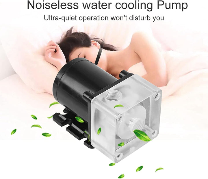 Wasserkühlpumpe, G1/4" Gewinde CPU Wasserpumpe Geräuschloses Computer Wasserkühlsystem Pumpe mit 4 M