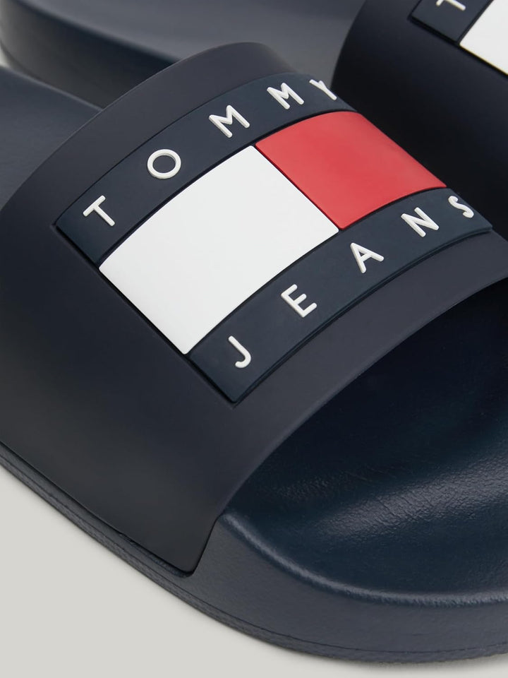Tommy Jeans Herren Badeschuhe Pool Slide Badelatschen 40 EU Blau Dark Night Navy, 40 EU Blau Dark Ni