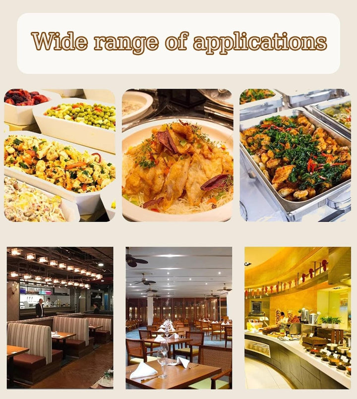 Wärmelampe für Essen, Edelstahl Buffet Speisenwärmer mit Wippschalter und Kühllöchern, Lebensmittel