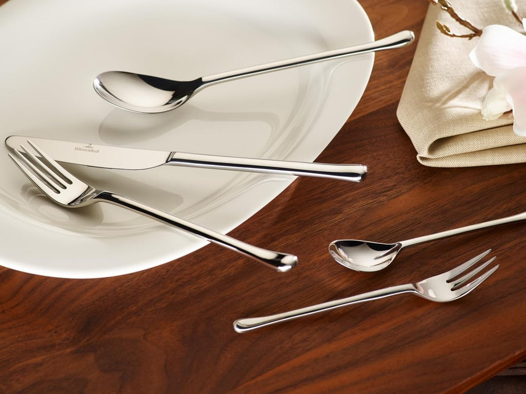 Villeroy & Boch - Udine Besteckset 30-teilig Silber, Spülmaschinenfest, Besteck Set für 6 Personen,