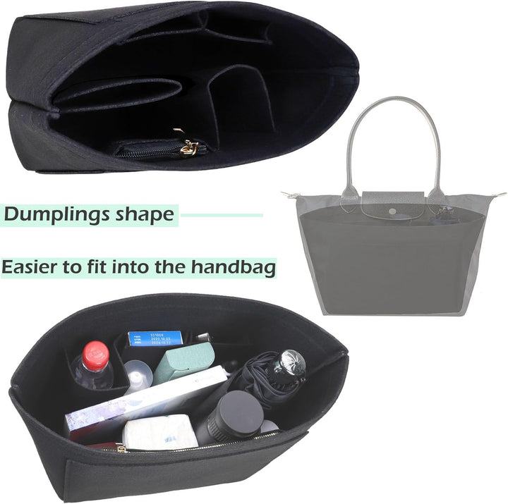 Handtaschen-Organizer-Einsatz für Le Pliage Neo (gross) Handtaschen, hochwertiger Filz-Organizer, Sc