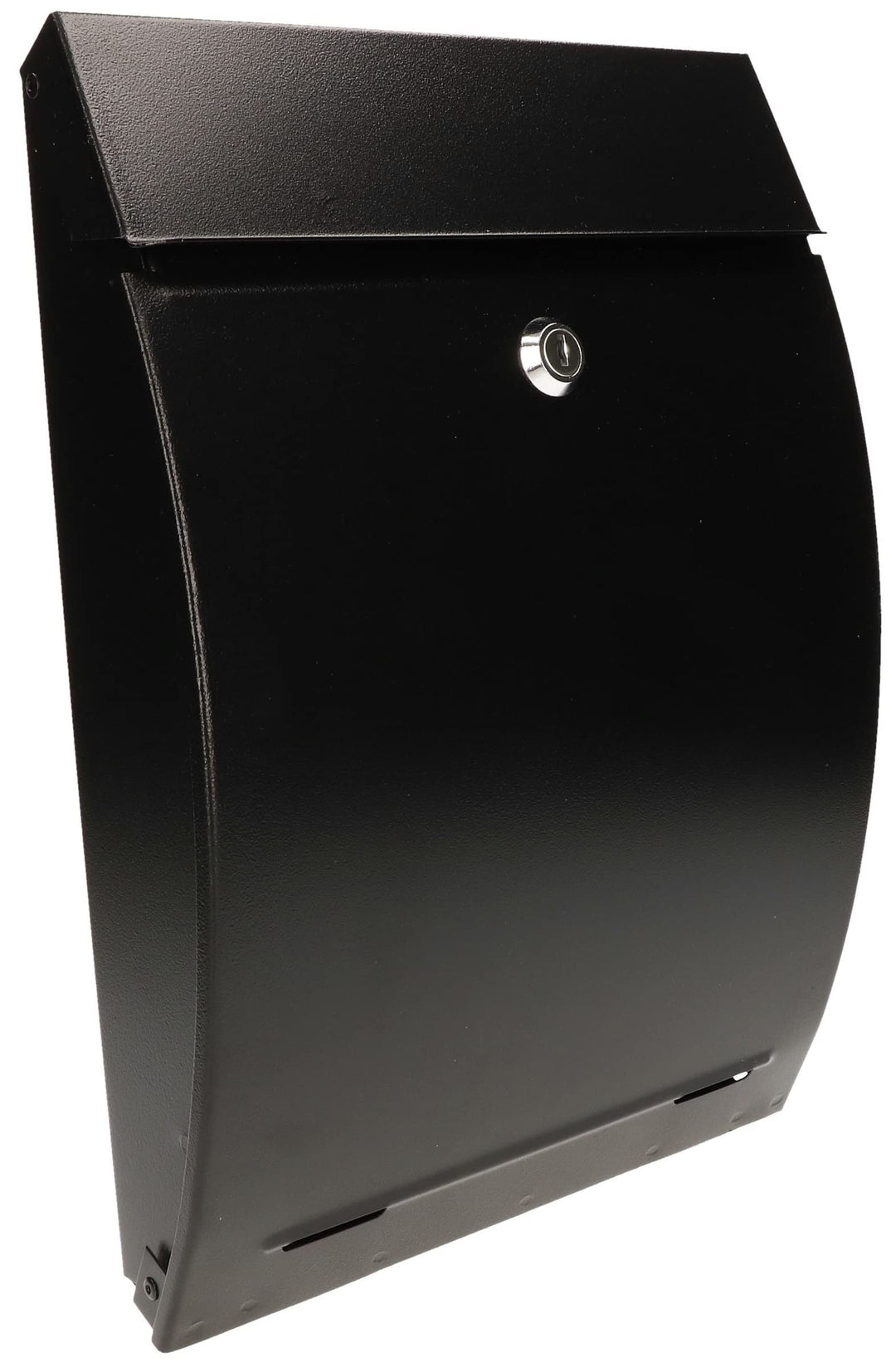 KOTARBAU® Briefkasten 340x245x75mm Schwarz Matt Format A-4 Konvex für Zeitungen Flugblätter, Schwarz