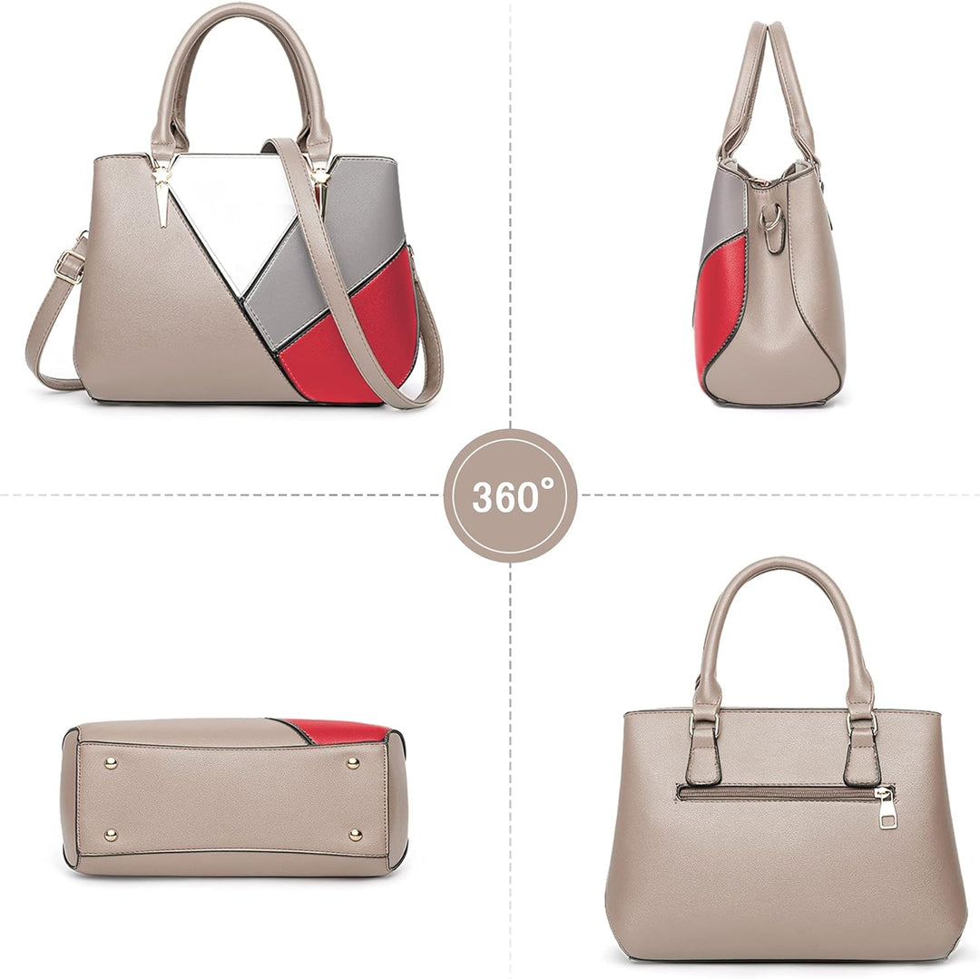 DIRRONA Damen Handtasche Mode Umhängetasche Gross Kapazität Zwanglos Schultertasche Wasserdicht PU L