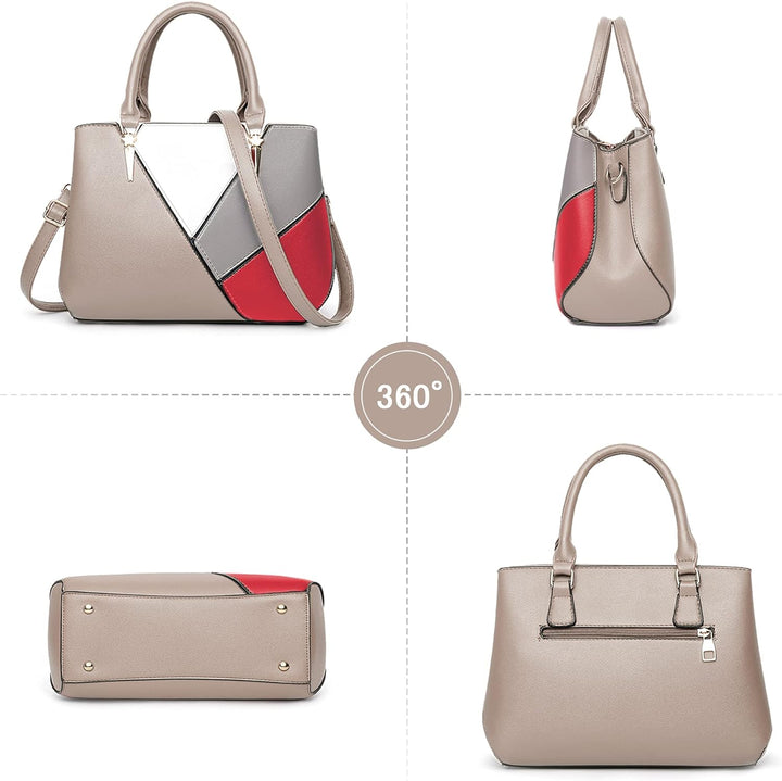 DIRRONA Damen Handtasche Mode Umhängetasche Gross Kapazität Zwanglos Schultertasche Wasserdicht PU L