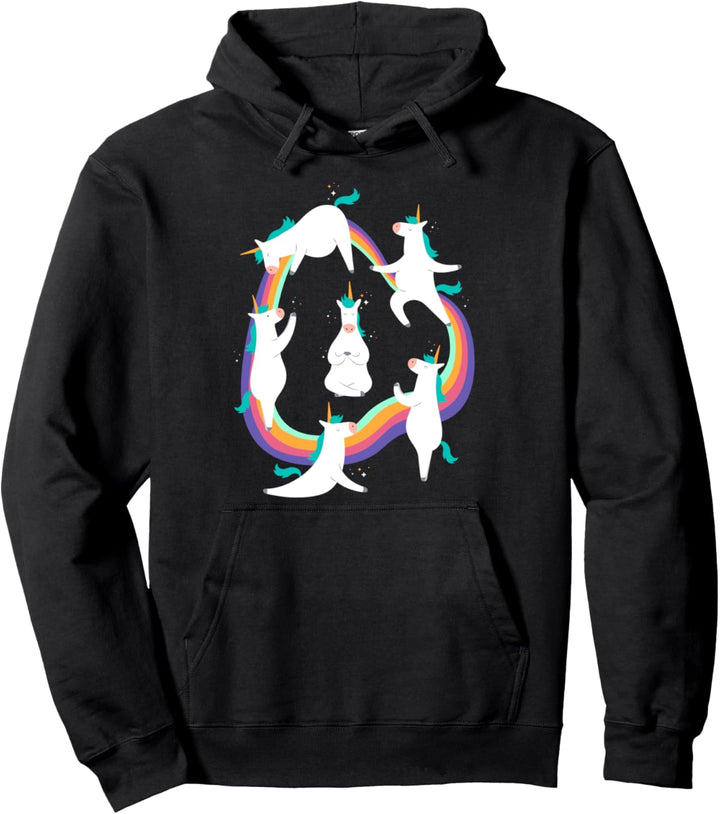 Süsses Einhorn mit Yoga Posen & Asanas Pullover Hoodie