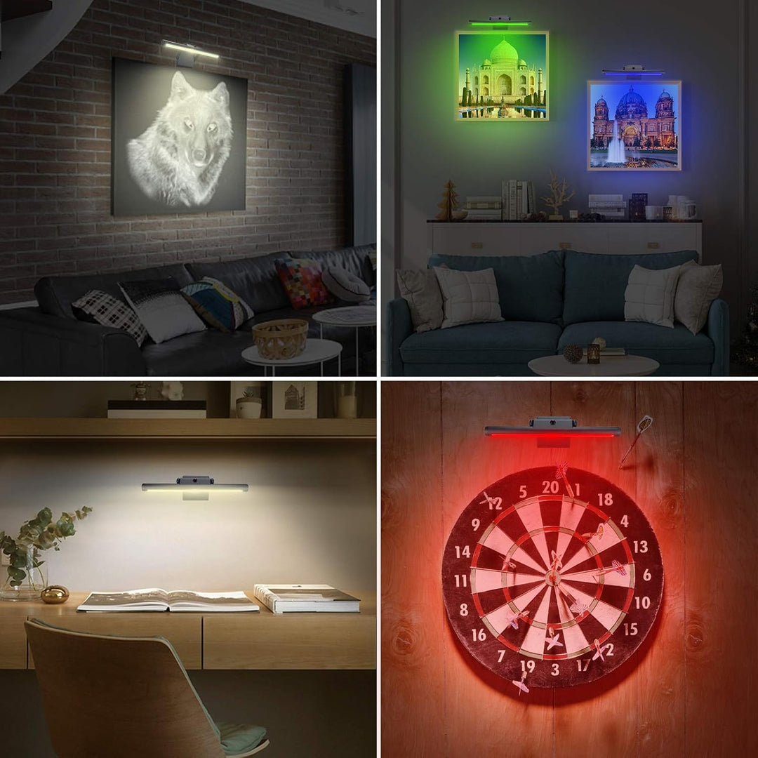 BIGLIGHT Wiederaufladbare Wandmalerei Dekorative Wandleuchte, Ölgemälde Fülllicht, Fernbedienung Dre