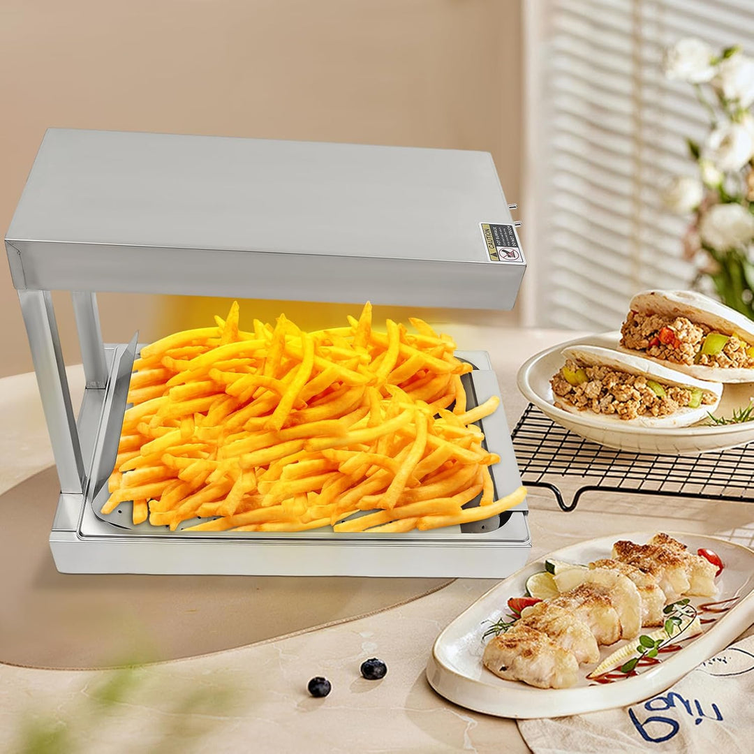 750 W Pommes Frites Wärmer Speisenwärmer 56x33x46.5cm Pommes Frittenwanne Warmhaltegerät Elektro Pom