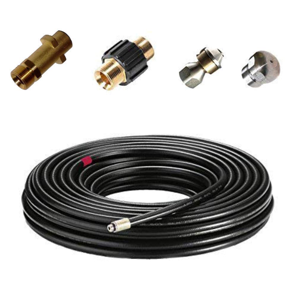 Rohrreinigungsschlauch - Set PROFESSIONAL (5-Teilig) für Kärcher Kränzle Professional HD HDS 6390029