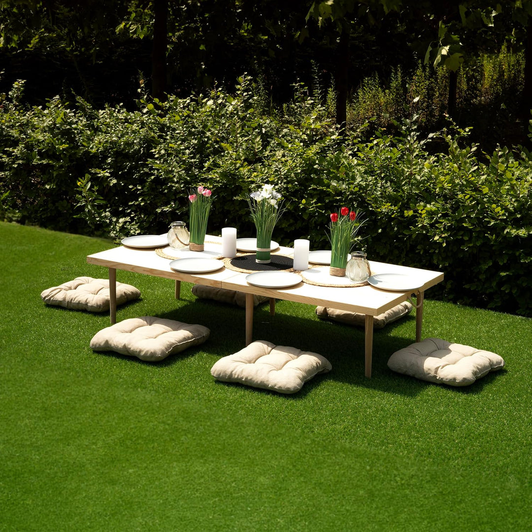 Rustiq Klapptisch Campingtisch - Klapptisch - Bohemian Picknicktisch - Klapptisch – 70X150X35CM – 6