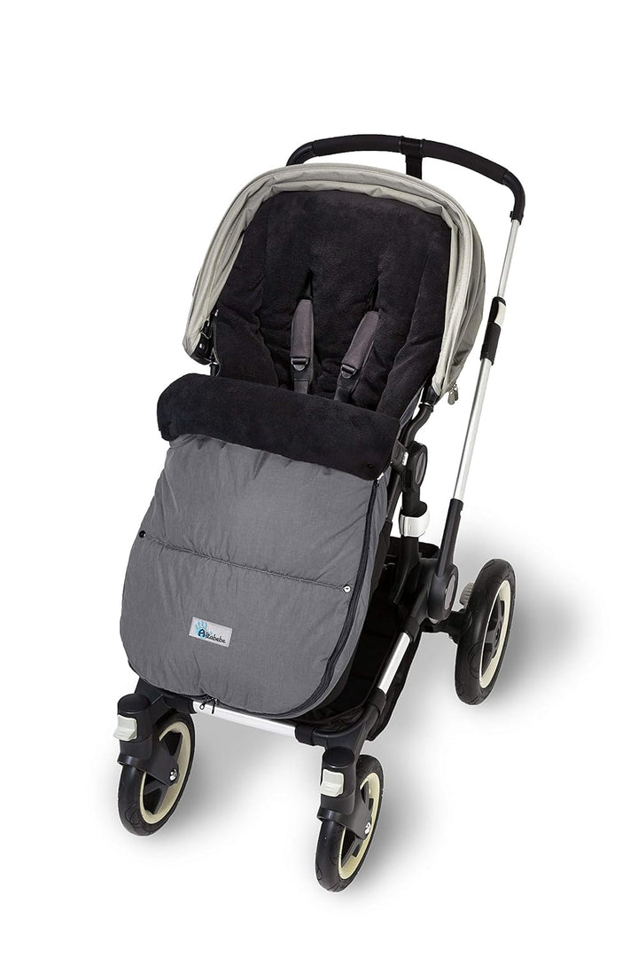 Altabebe AL2280P-01 Winterfusssack Travel geeignet für Bugaboo und Joolz, dunkelgrau/schwarz, dunkel
