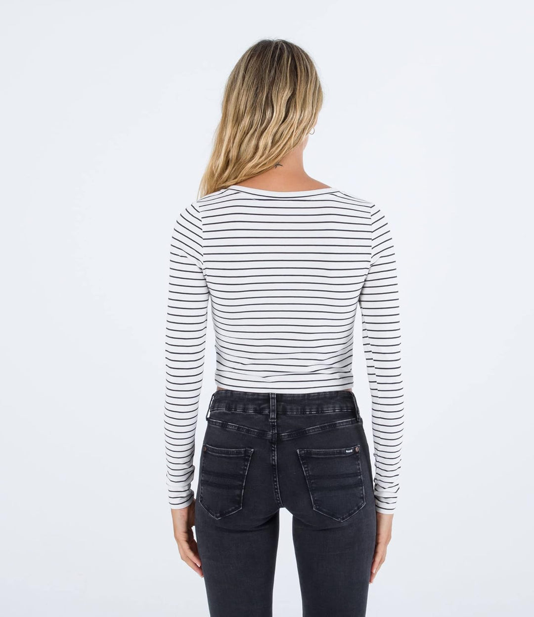 Hurley Damen Sophie Fitte Tee T-Shirt XS Feeder Stripe, XS Feeder Stripe