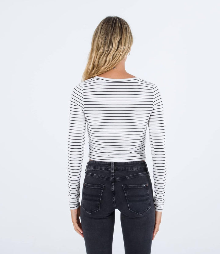 Hurley Damen Sophie Fitte Tee T-Shirt XS Feeder Stripe, XS Feeder Stripe