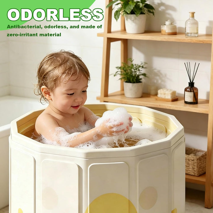 Faltbare badewanne Kinder, tragbare Badewanne, grosse Kleinkinderbadewanne für Baby von 0-5 Jahren,
