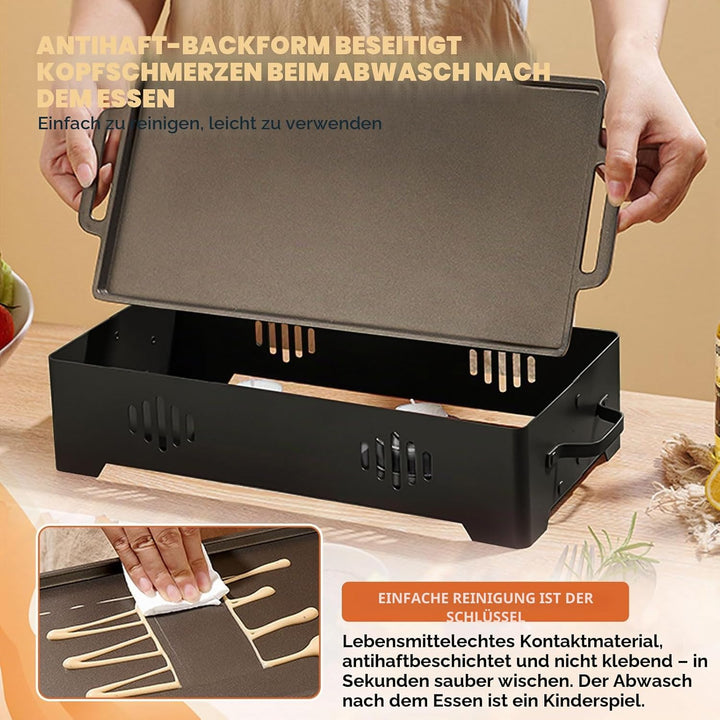 BBQ-Warmhalteplatte Grill-Wärmer, Aluminiumlegierungs-Grill-Heizplatte, Warmhaltebehälter für Fleisc
