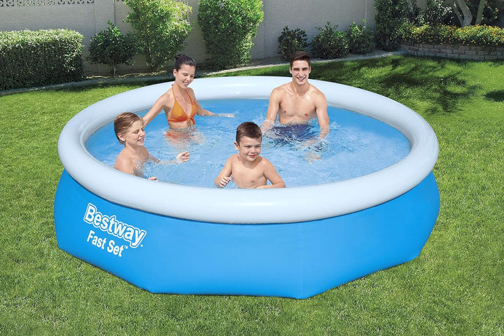 Bestway Fast Set Aufstellpool-Set mit Filterpumpe Ø 305 x 76 cm, blau, rund