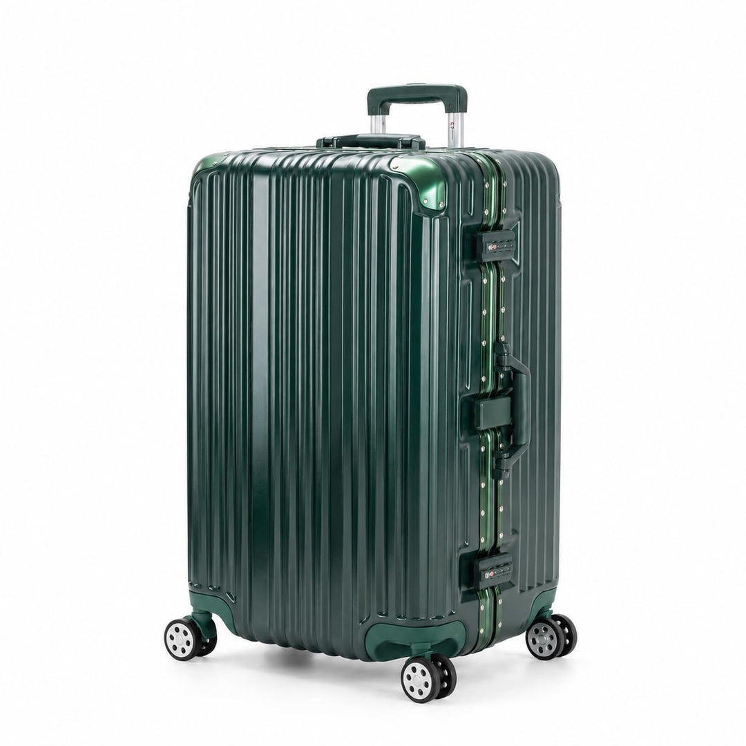 Travelhouse London Koffer Sport grün - XL Alu Rahmen Polykarbonat Hartschale · Trolley Reisekoffer R