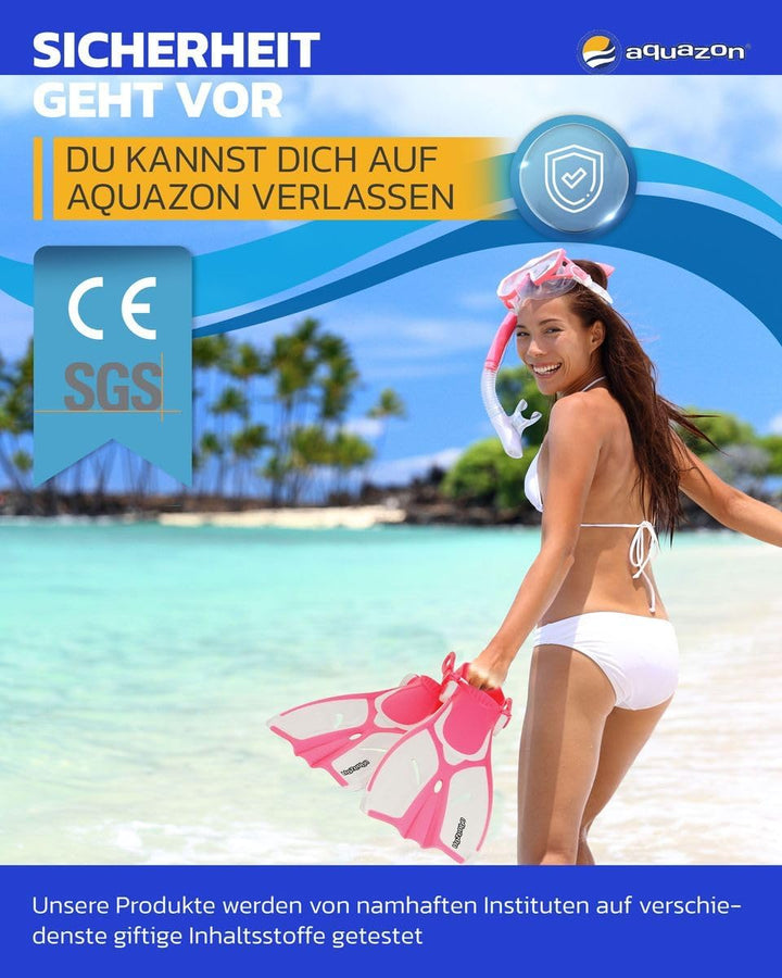 AQUAZON Style Verstellbare Flossen, Schnorchelflossen, Taucherflossen, Schwimmflossen für Kinder und