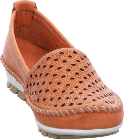 Gemini 003128-01 Schuhe Damen Ballerina Mokassins Slipper 39 EU Orange, 39 EU Orange