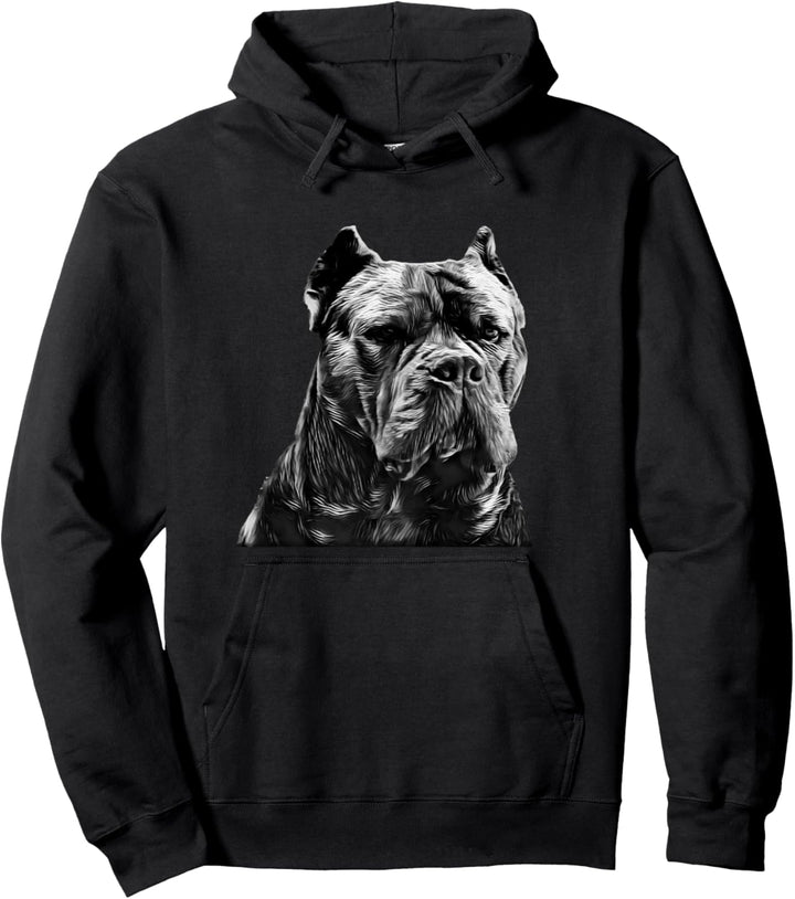 Schwarzweiss Cane Corso Hund Pullover Hoodie