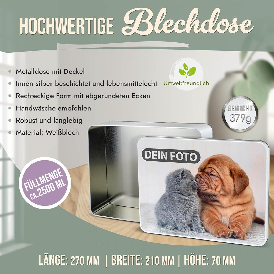 Print Royal PR Geschenkdose mit Foto & Name selbst gestalten - Blechdose bedrucken, Personalisierte