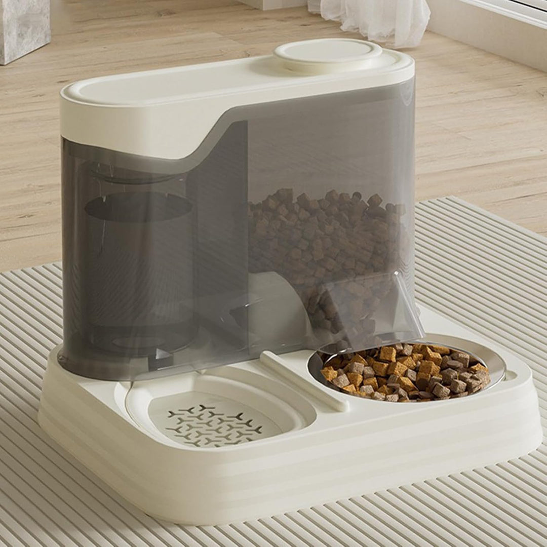Automatischer Katzenfutterautomat, Haustierfutter- Und Wasserspender, 2-in-1 Nass- Und Trockenfutter