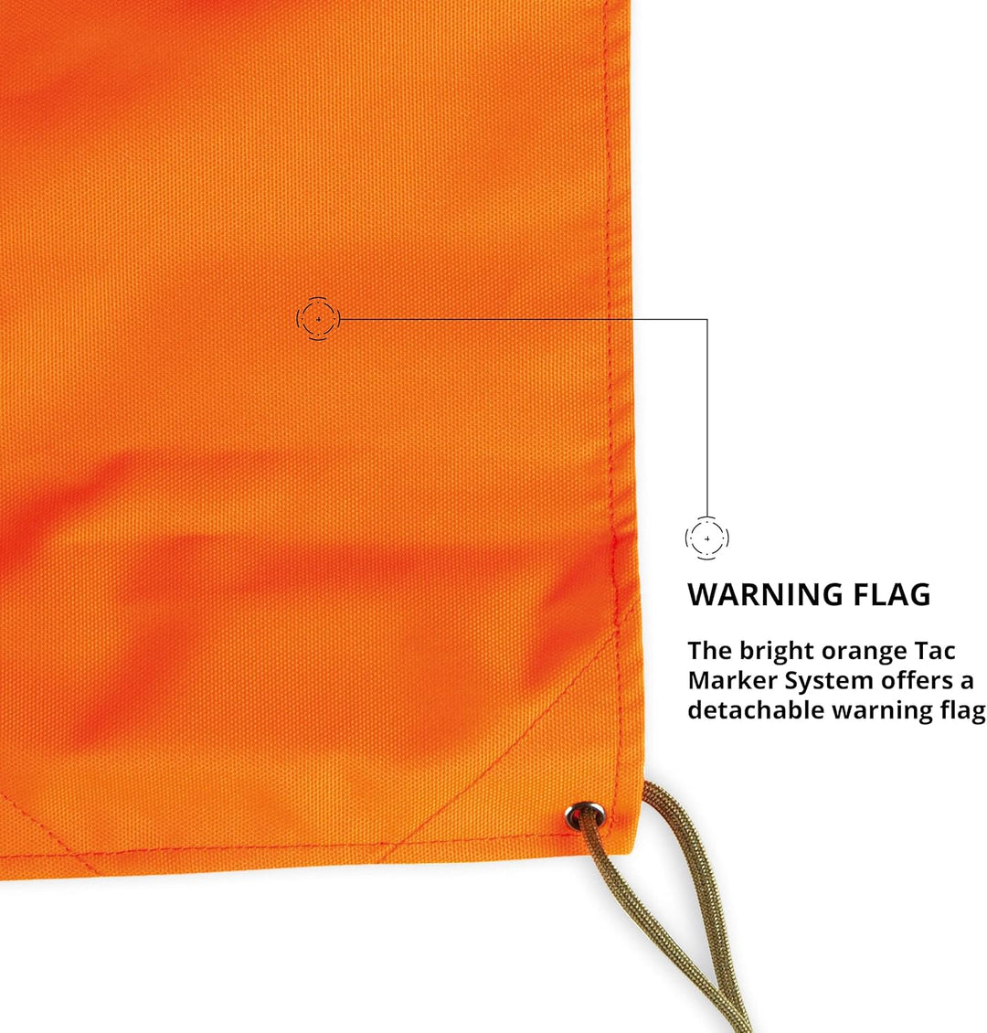 Tasmanian Tiger TT Tac Marker System Tasche mit ausrollbarer Stoff-Flagge in Warn-Orange Coyote Brow