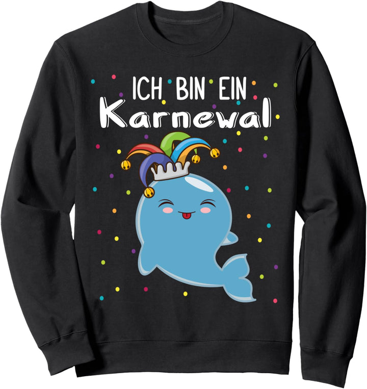 Karnewal Damen Kostüm Fasching Karneval Verkleidung Konfetti Sweatshirt