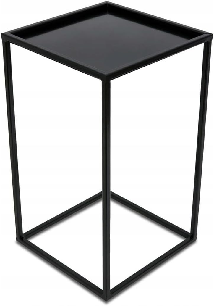 Loft HowHomely Blumenständer Metall Schwarz 40 cm Hoch - Solider und Robuster Blumenhocker Metall -