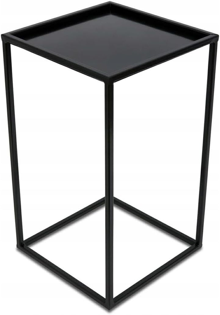 Loft HowHomely Blumenständer Metall Schwarz 40 cm Hoch - Solider und Robuster Blumenhocker Metall -
