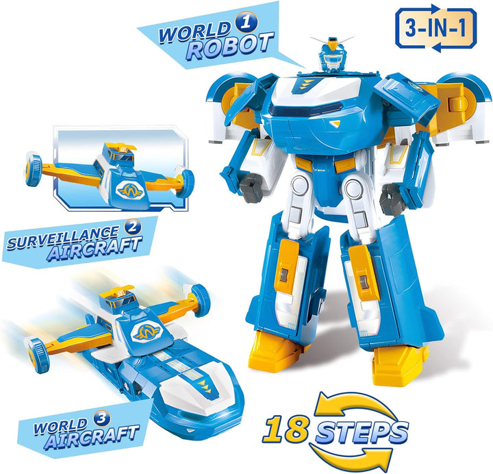 Super Wings 3-IN-1 World Aircraft Transforming Robot