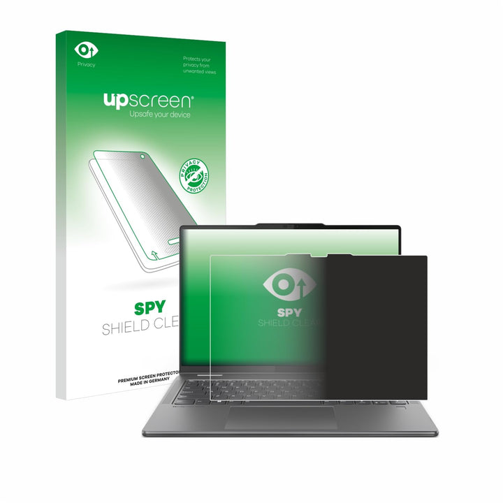 upscreen Anti-Spy Blickschutzfolie für Lenovo Yoga 7 2-in-1 Gen 9 14" Made in Germany, Privacy Displ