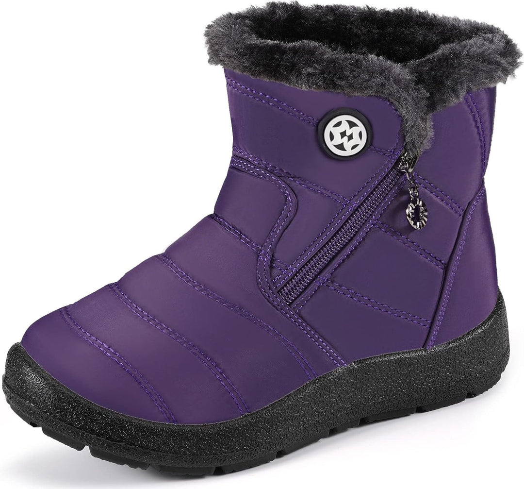 Gaatpot Kinder Winterschuhe Jungen Mädchen Winterstiefel Schneestiefel Wasserdicht Warm gefütterte S