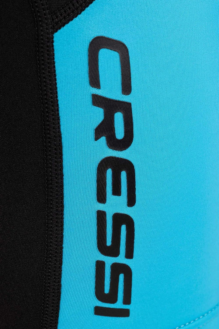 Cressi Little Shark Jr Shorty 2mm Neoprenanzug für Kinder Schwarz/Blau 7/8 Jahre Langarm, Schwarz/Bl