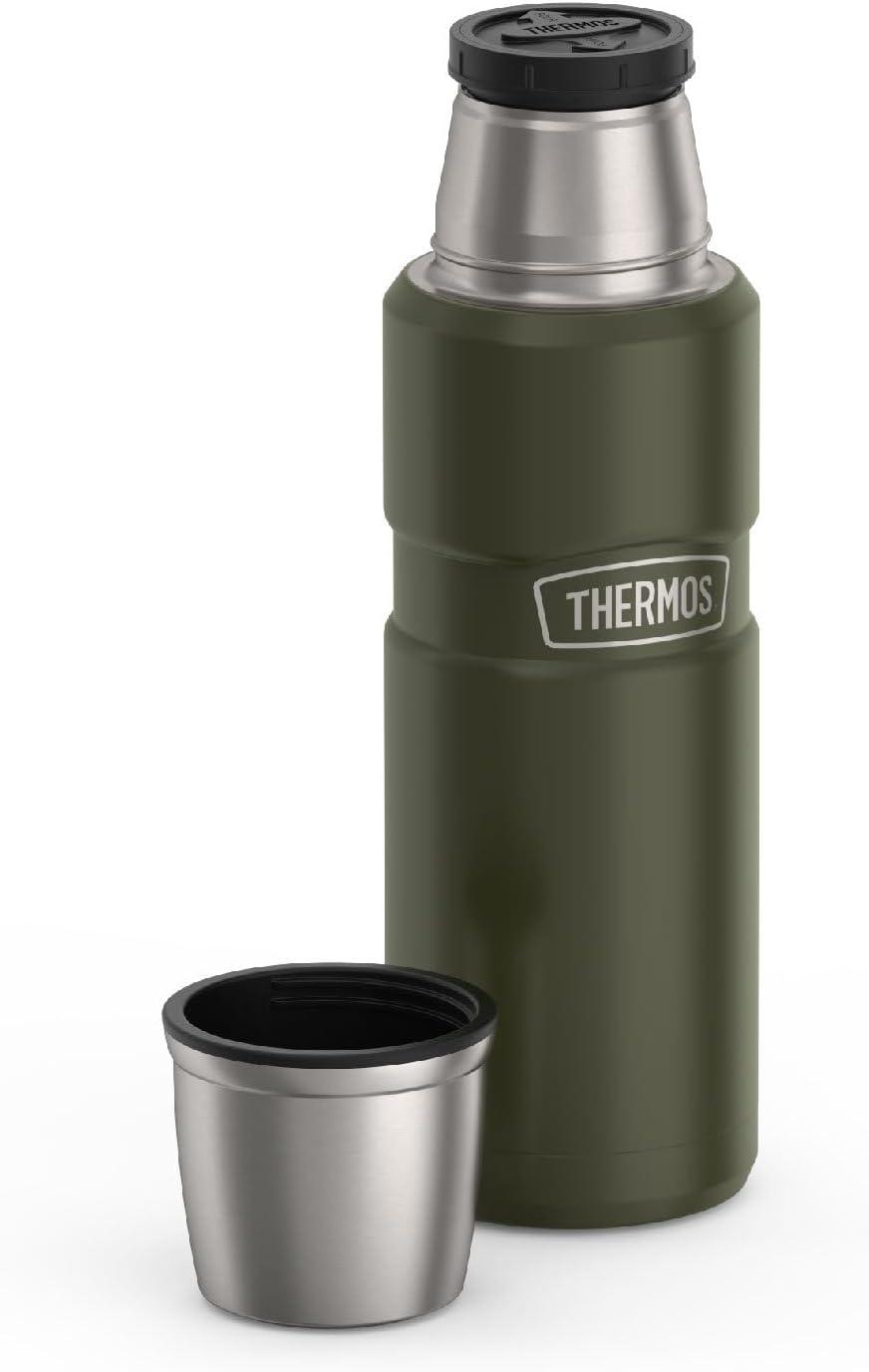 THERMOS SK2000AGTRI4 Stainless King Compact Bottle Edelstahl-Flasche, Mattgrün, Mattgrün