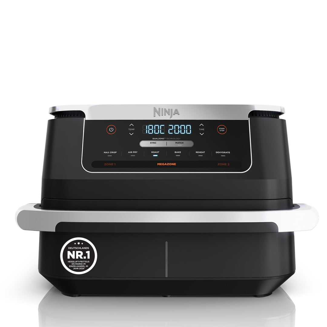 Ninja FlexDrawer Heissluftfritteuse (6 Liter), Schwarz. Dual Zone Air Fryer, grosse Schublade, 6-in-